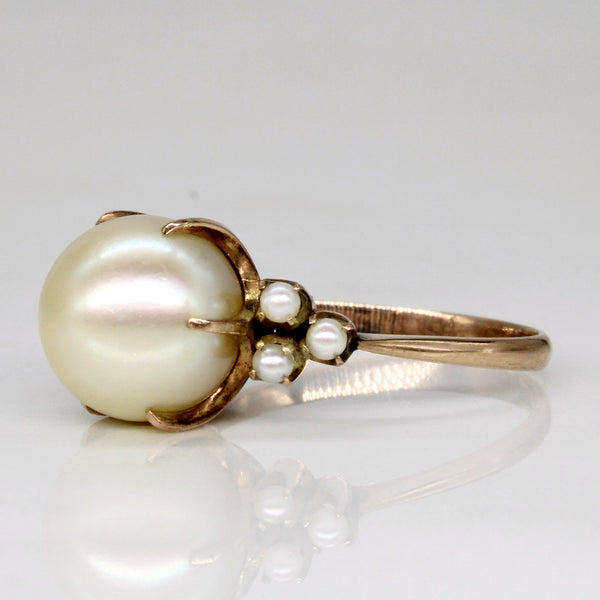 Pearl Cocktail Ring | SZ 7.25 |