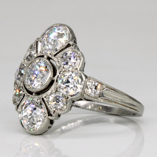 Art Deco Old European Cut Diamond Engagement Ring | 2.08ctw VS G/H | SZ 5 |