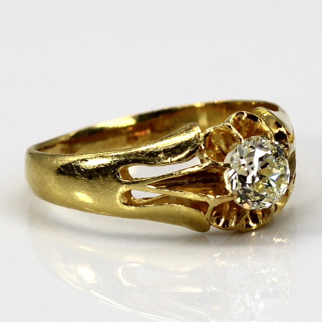 Claw Set Solitaire Diamond Vintage Ring | 0.37ct | SZ 5.5 |