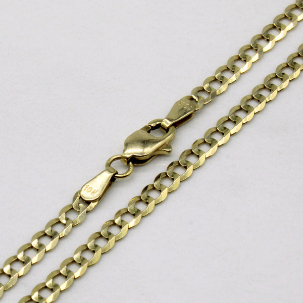 10k Yellow Gold Curb Link Bracelet | 9