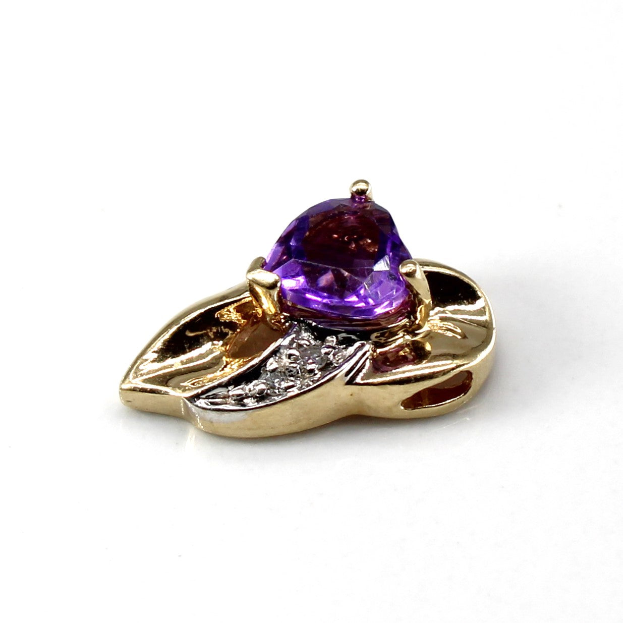 Amethyst & Diamond Pendant | 0.70ct | 0.01ctw |