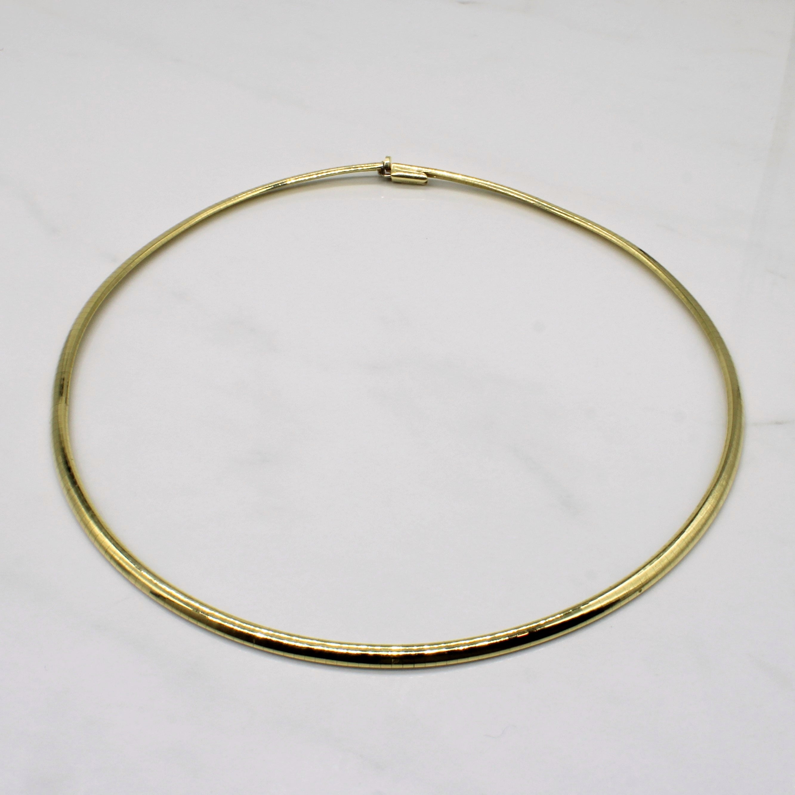 Omega' 14k Yellow Gold Chain Necklace | 16" |