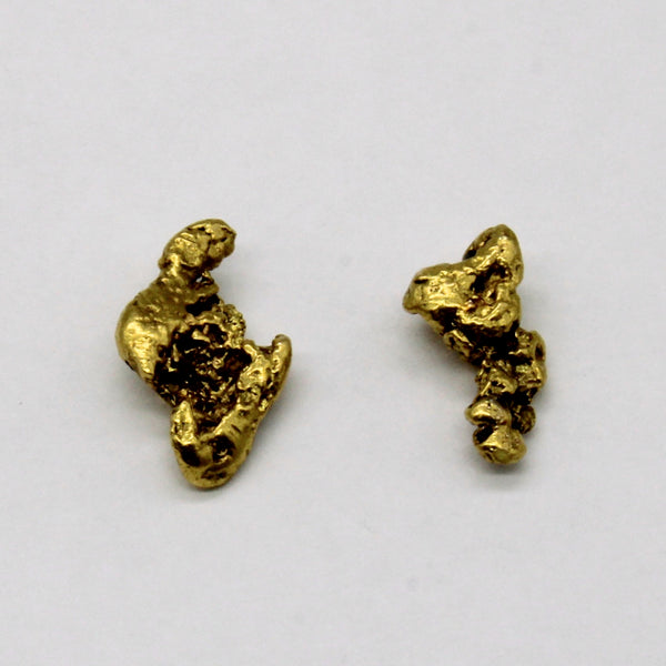 22k Yellow Gold Nugget Earrings