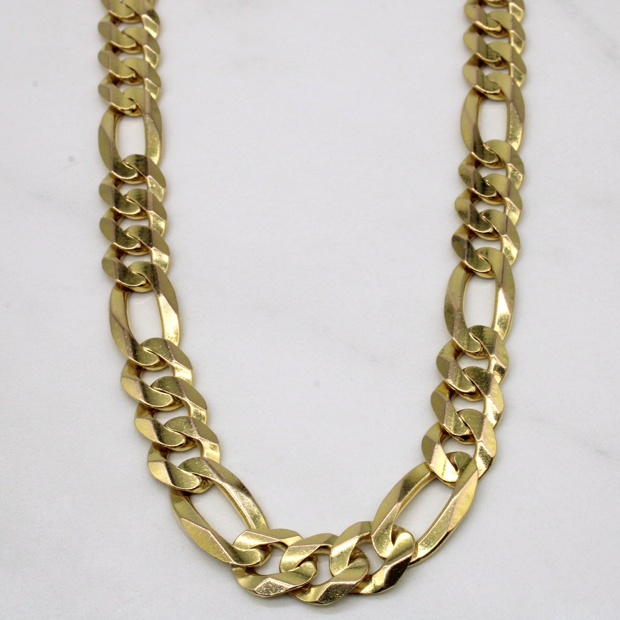 10k Yellow Gold Figaro Chain | 22
