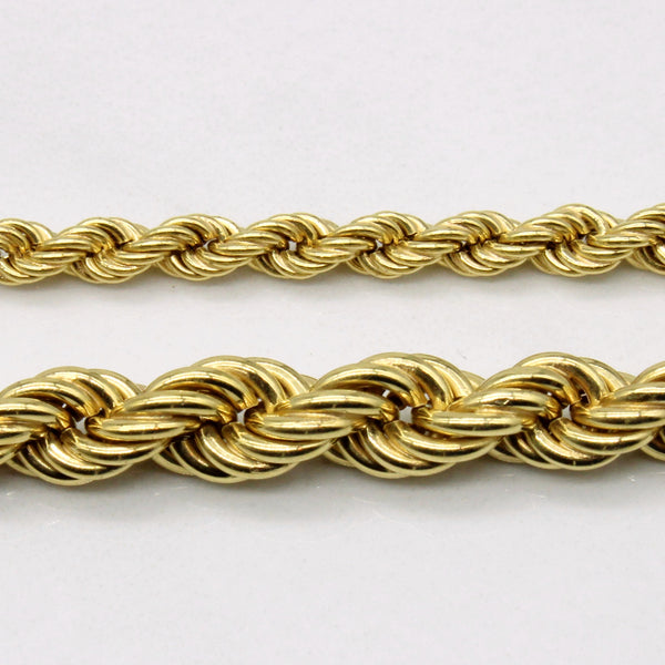 18k Yellow Gold Rope Chain | 19