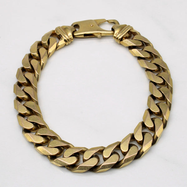 9k Yellow Gold Cuban Link Bracelet | 8.25