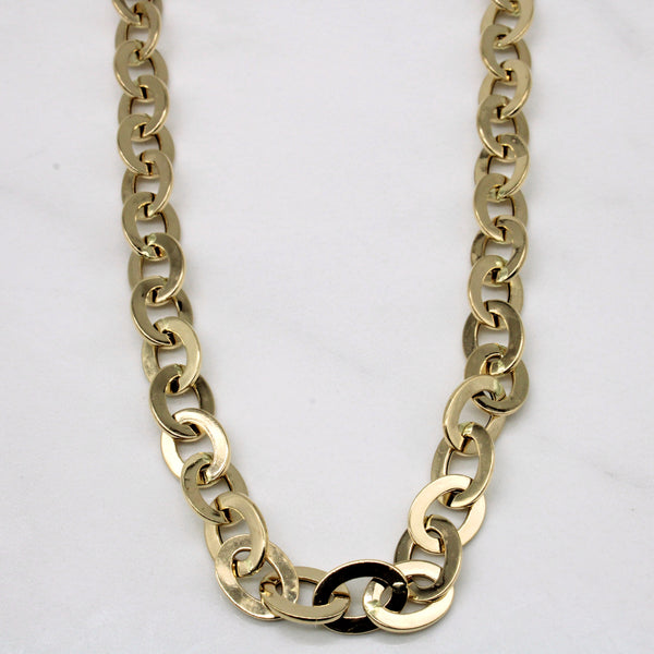 14k Yellow Gold Oval Link Chain | 23