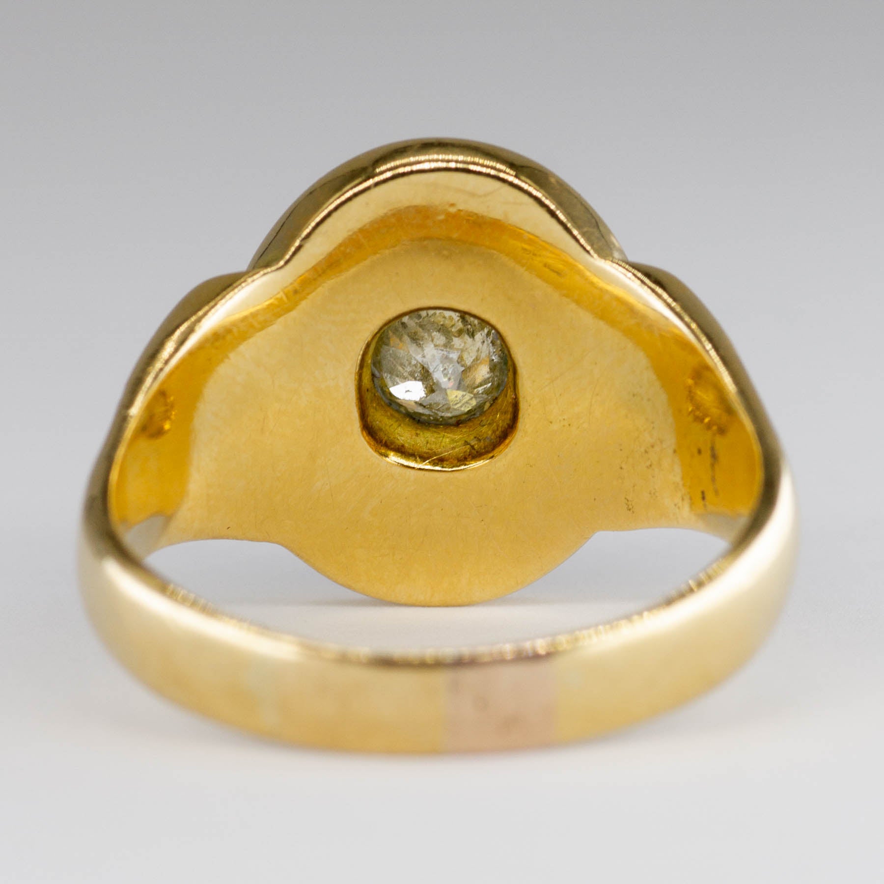 Antique Old European Diamond and Enamel Ring | 0.08ctw | SZ 11