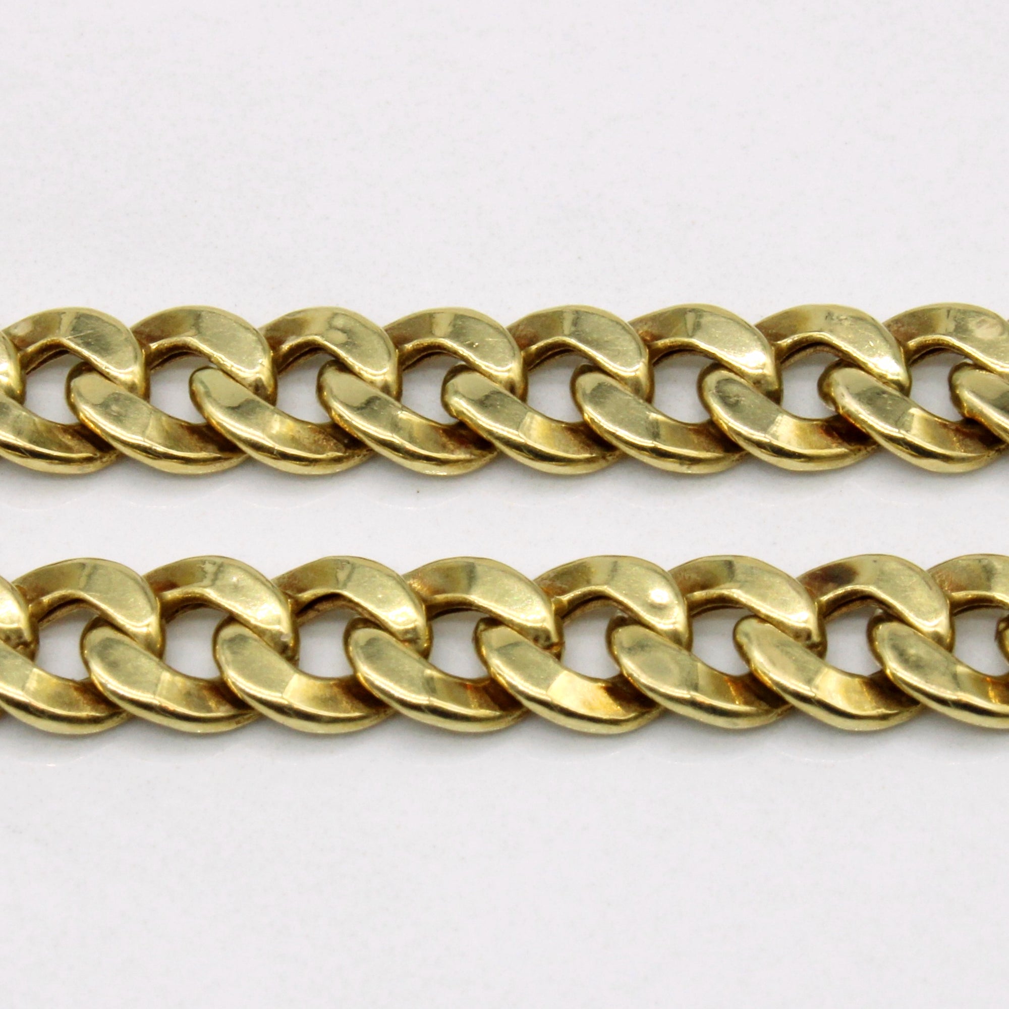 18k Yellow Gold Curb Link Chain | 21