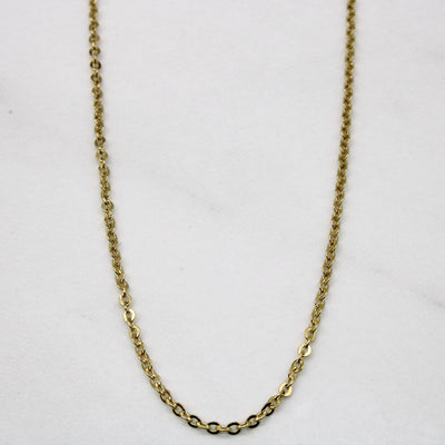 18k Yellow Gold Oval Link Chain | 24