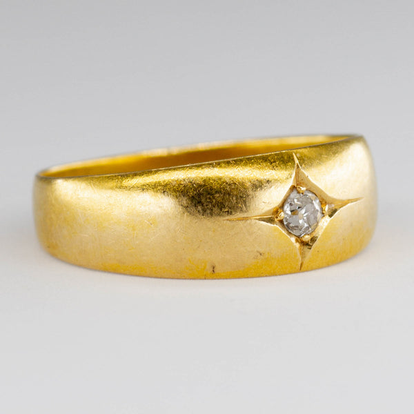Victorian 1897 18k Gold band with Old European Diamond | 0.08ctw | SZ 7