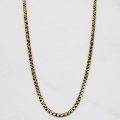 14k Yellow Gold Flat Link Chain | 16