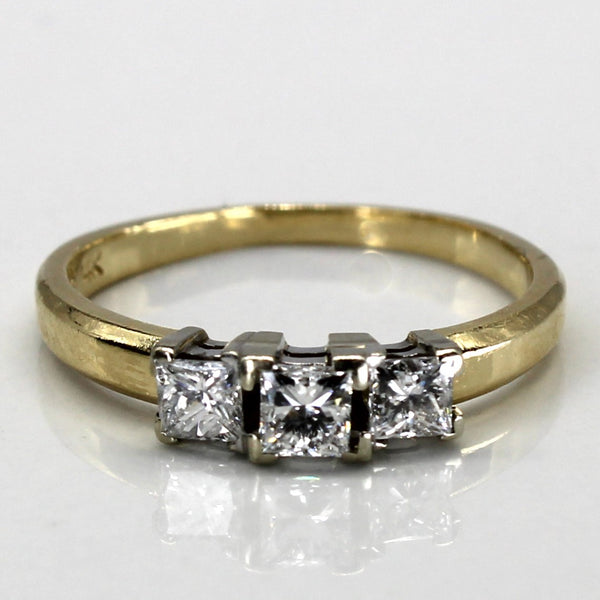 Three Stone Princess Diamond Ring | 0.62ctw | SZ 6.5 |
