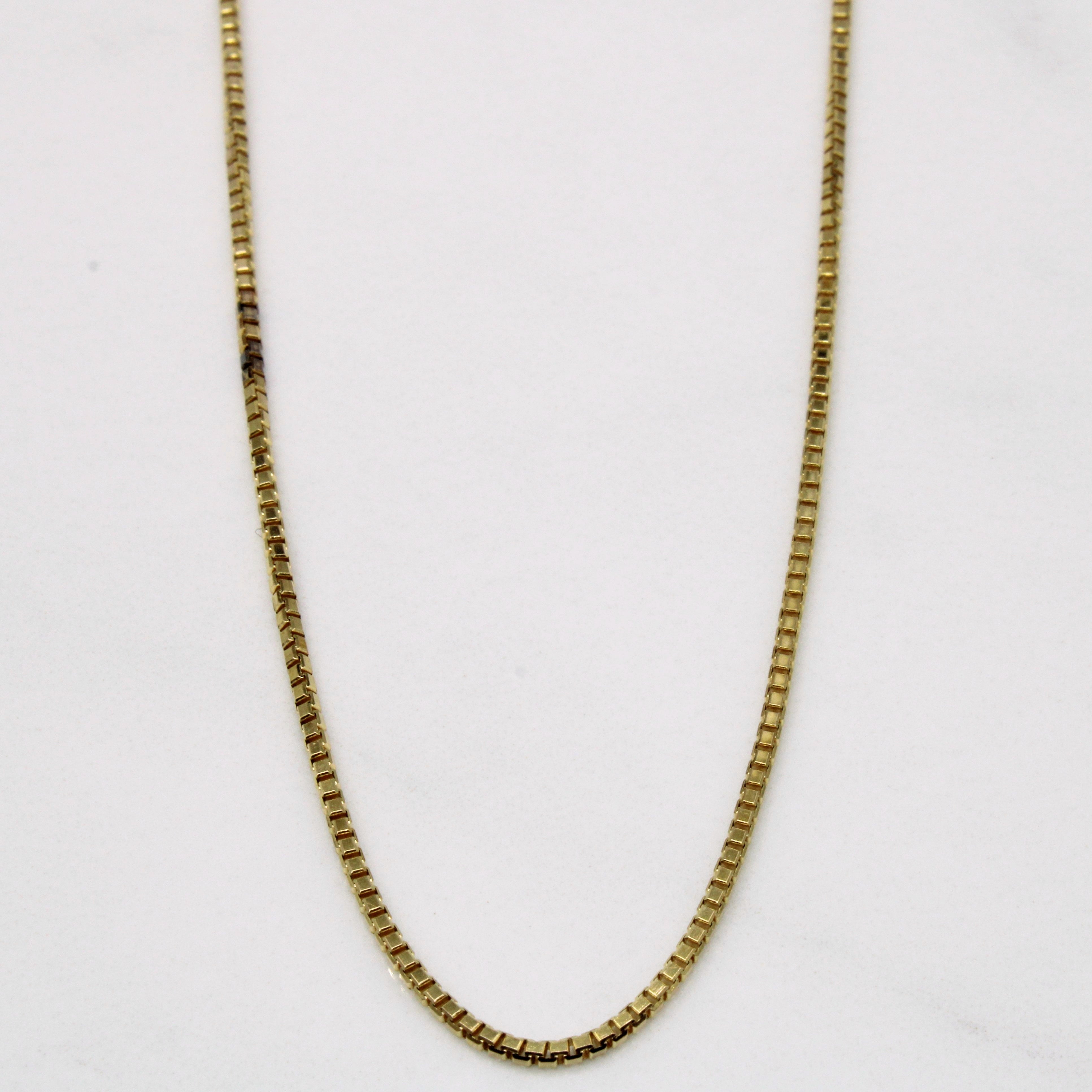 14k Yellow Gold Box Link Chain | 24" |