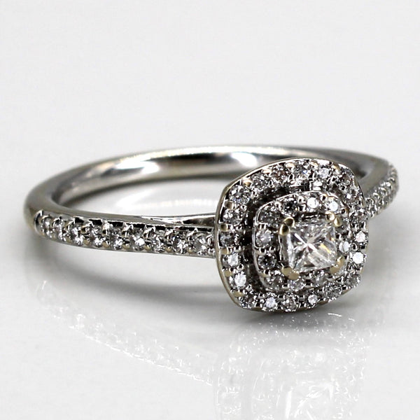 Halo Diamond Engagement Ring | 0.37ctw | SZ 6 |