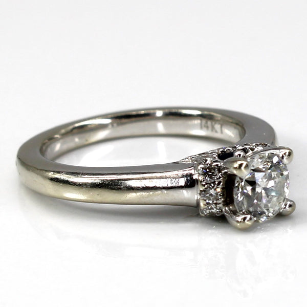Solitaire with Accents Diamond Ring | 0.74ctw | SZ 3.5 |