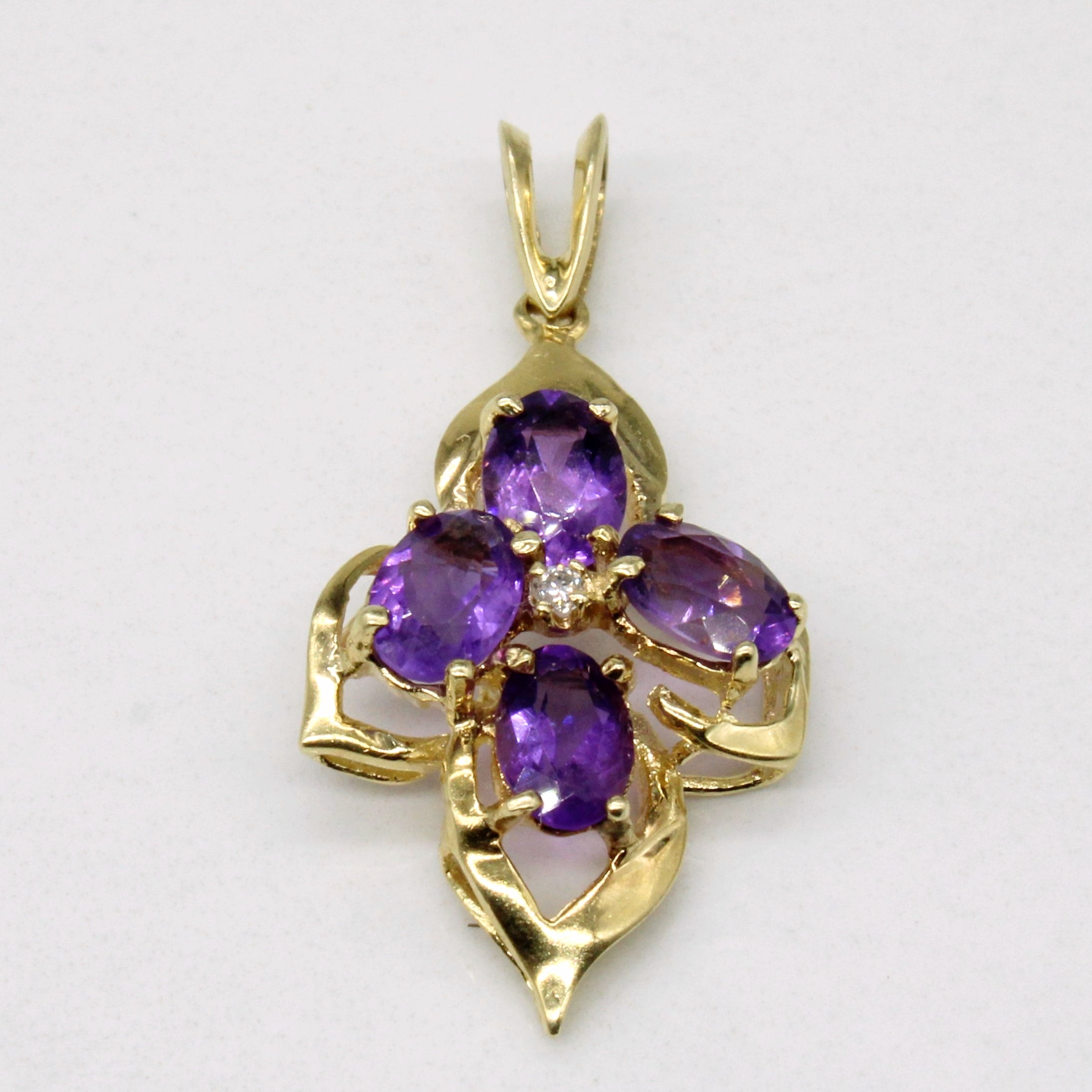 Amethyst & Diamond Pendant | 1.60ctw, 0.01ct |