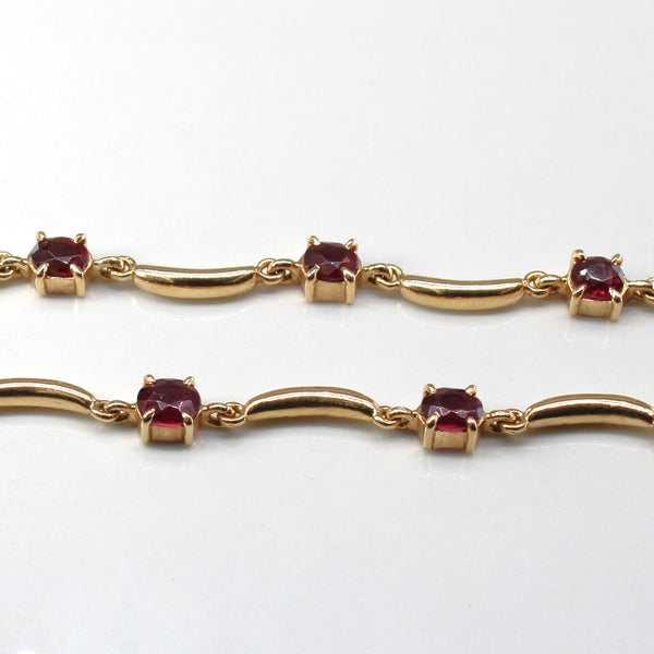 Garnet Gold Necklace | 10.40ctw | 16