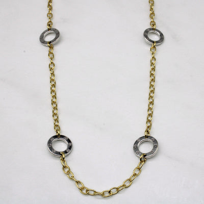 18k Two Tone Gold Necklace | 18