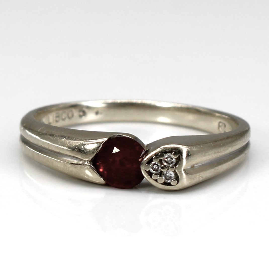 Garnet & Diamond Ring | 0.27ct | 0.02ctw | SZ 5.75 |