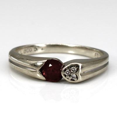 Garnet & Diamond Ring | 0.27ct | 0.02ctw | SZ 5.75 |