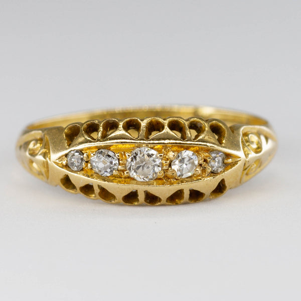 Victorian 1916 18k Gold Old European Diamond Ring  | 0.15ctw | SZ 6.5