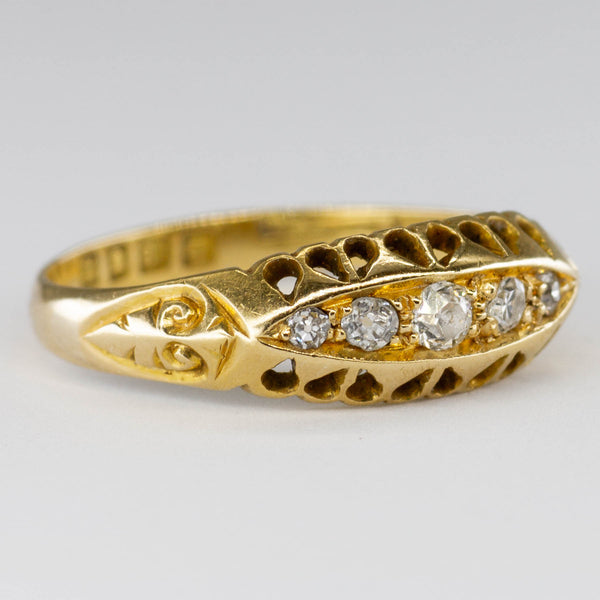 Victorian 1916 18k Gold Old European Diamond Ring  | 0.15ctw | SZ 6.5
