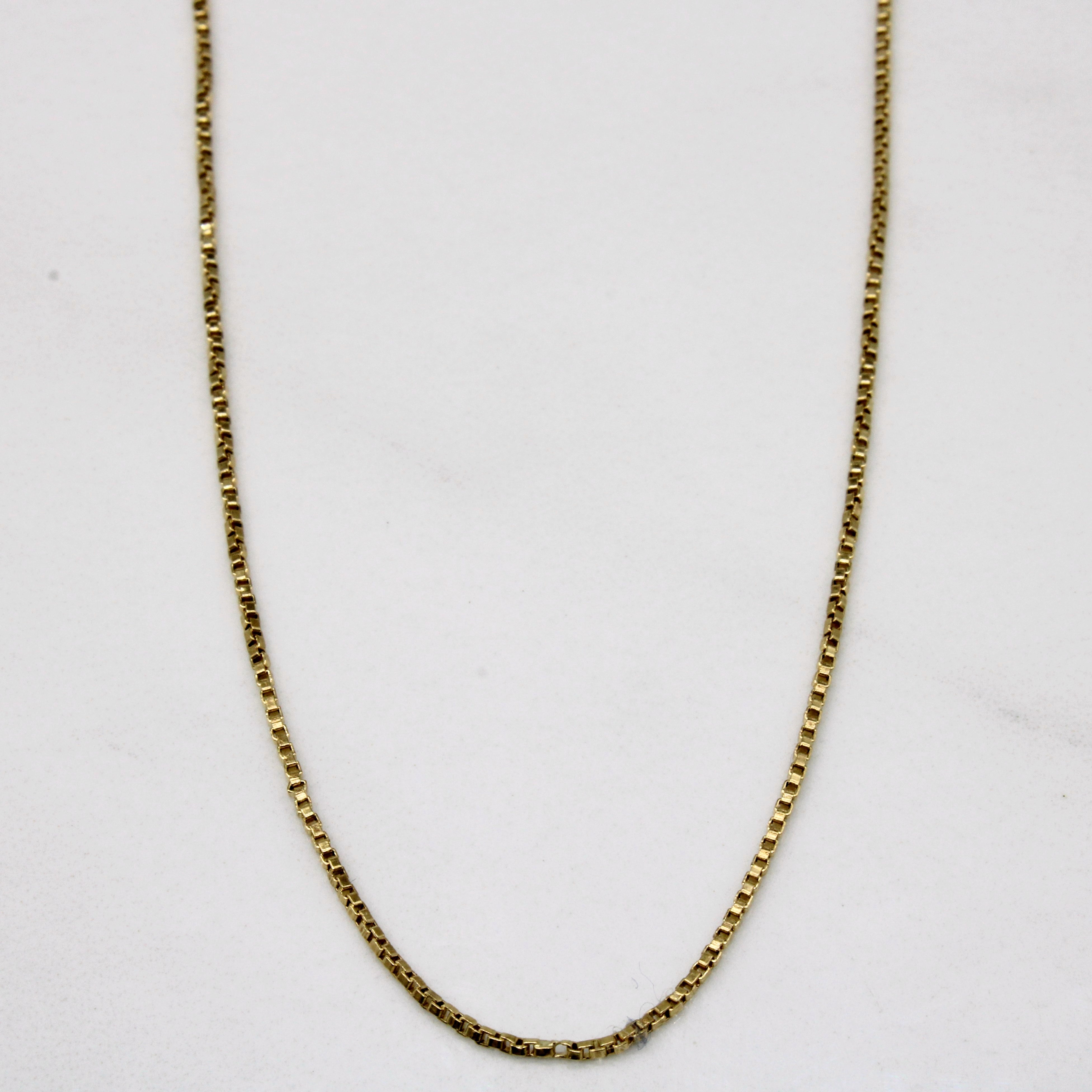 18k Yellow Gold Box Link Chain | 18" |