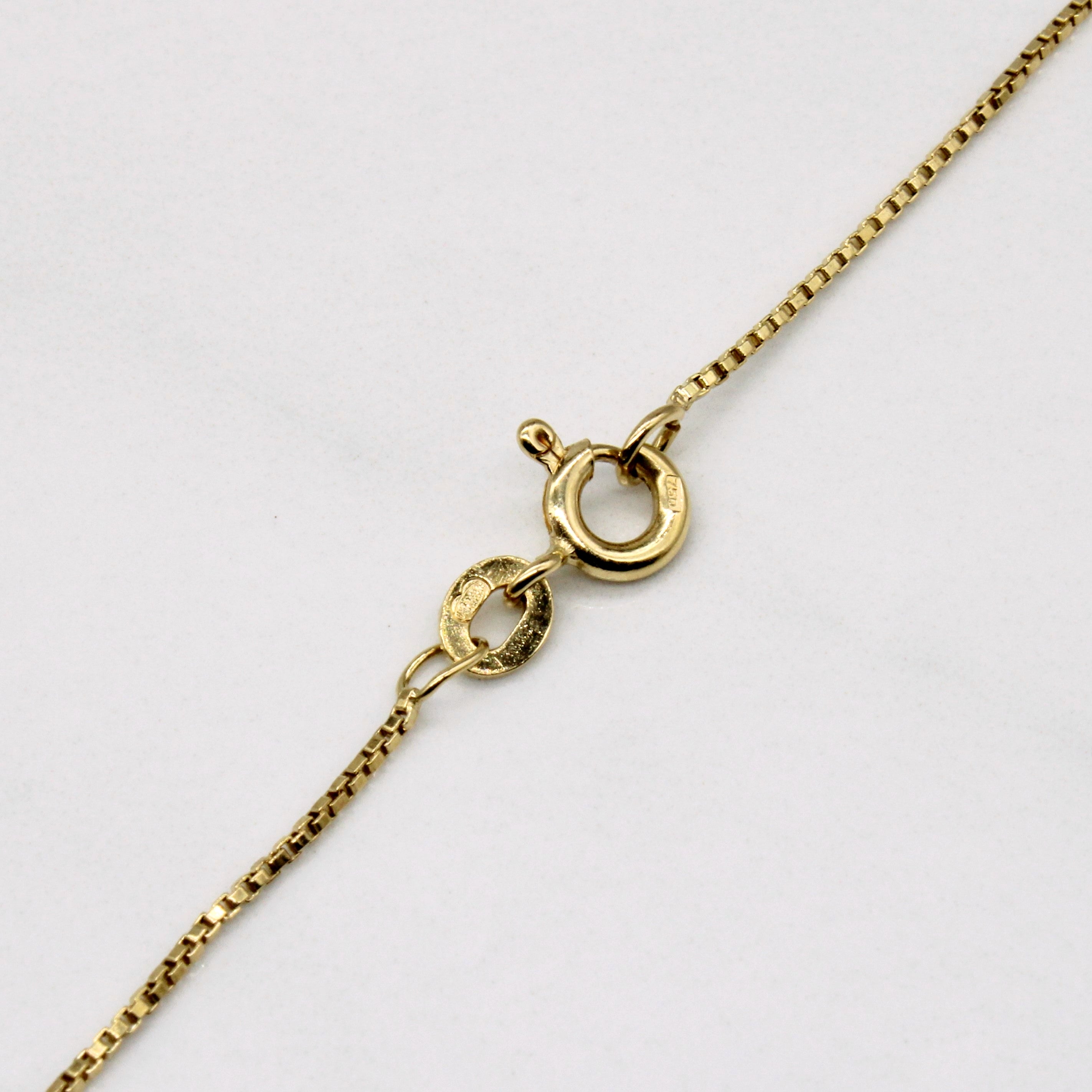 18k Yellow Gold Box Link Chain | 18" |