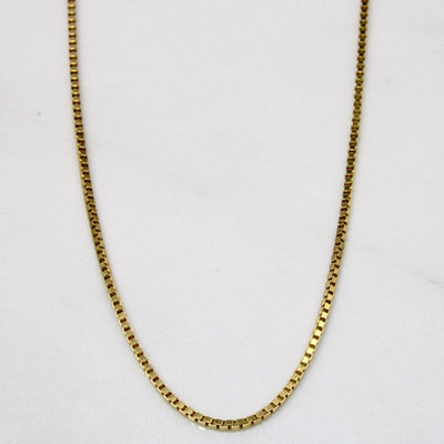 Vintage Italian 18k Yellow Gold Box Link Choker | 15