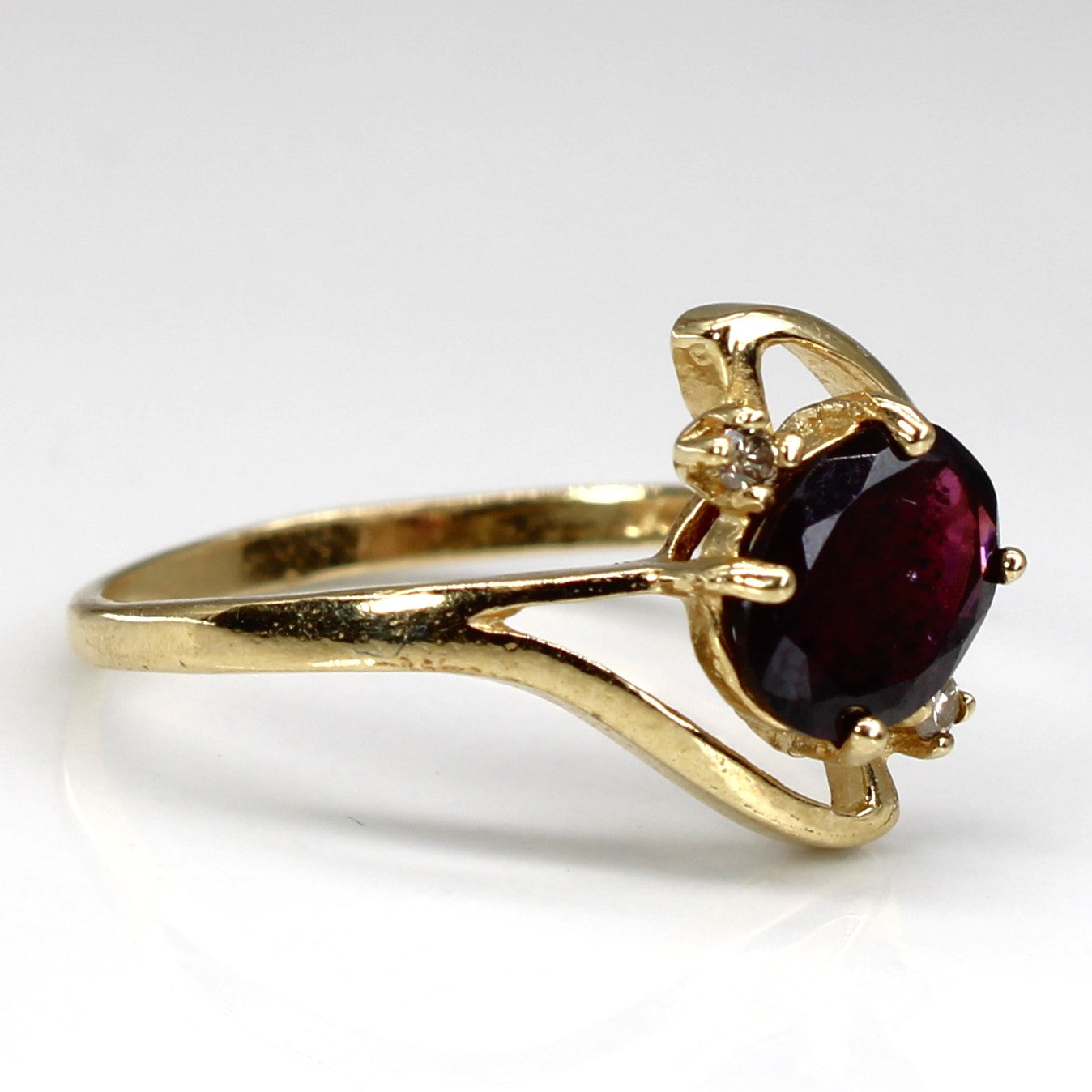 Garnet & Diamond Bypass Ring | 1.32ct | 0.04ctw | SZ 7.75 |