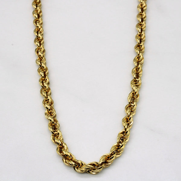 14k Yellow Gold Rope Chain | 31