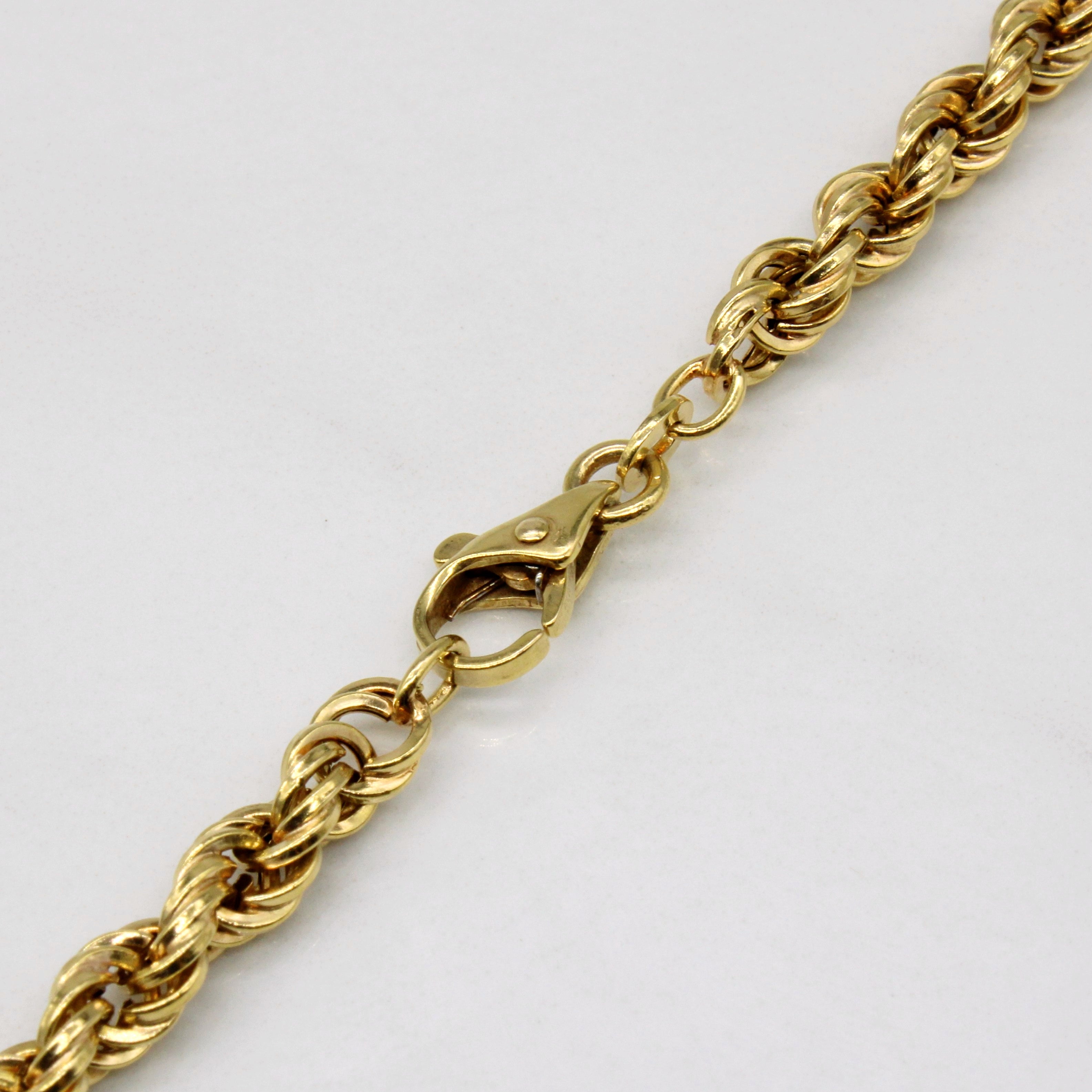 14k Yellow Gold Rope Chain | 31" |