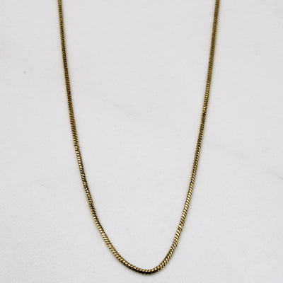 18k Yellow Gold Snake Chain | 24
