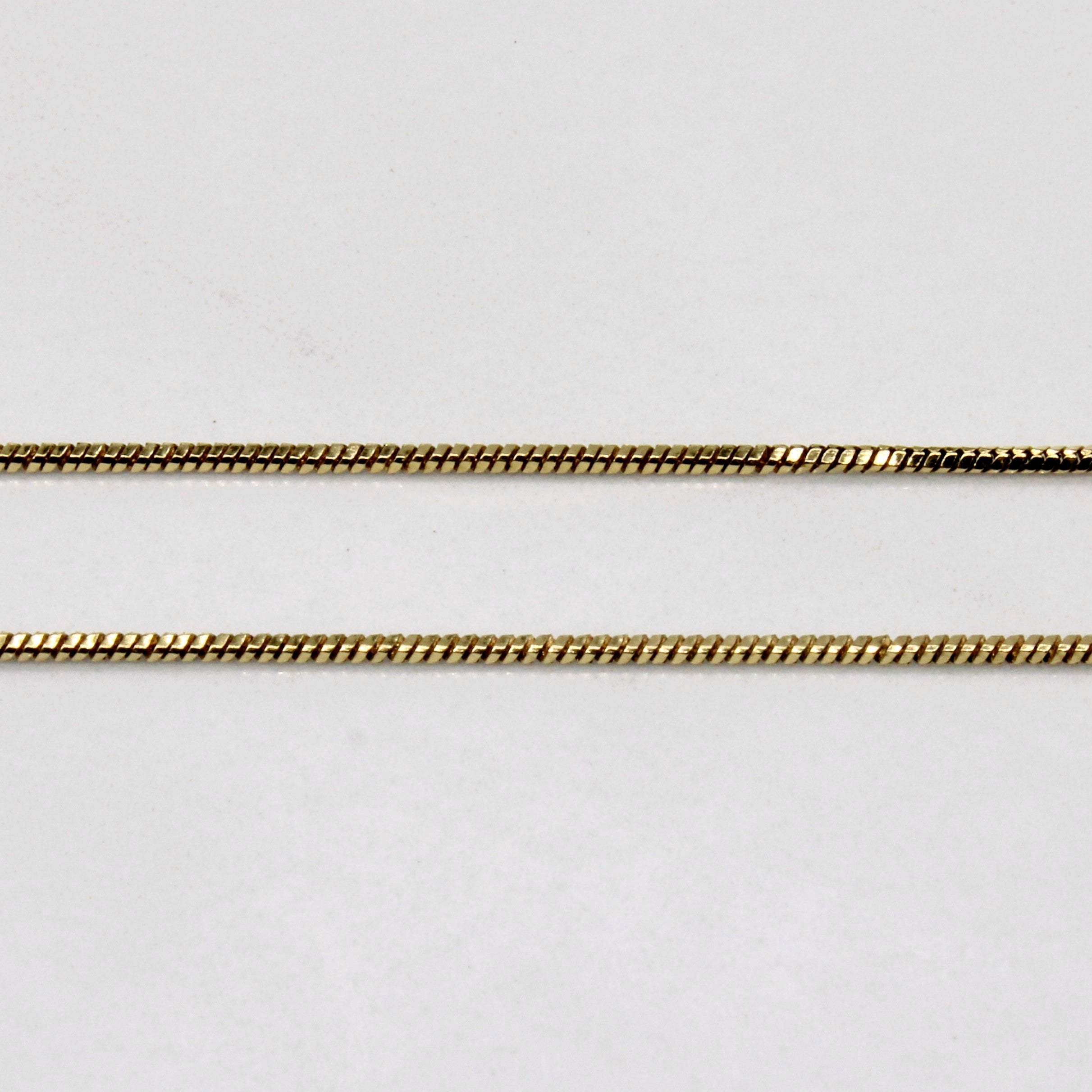 18k Yellow Gold Snake Chain | 24" |