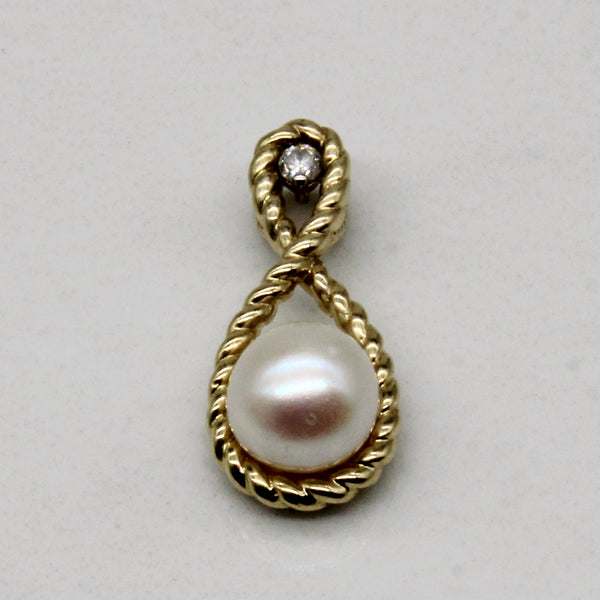 Pearl & Diamond Pendant | 0.02ct |