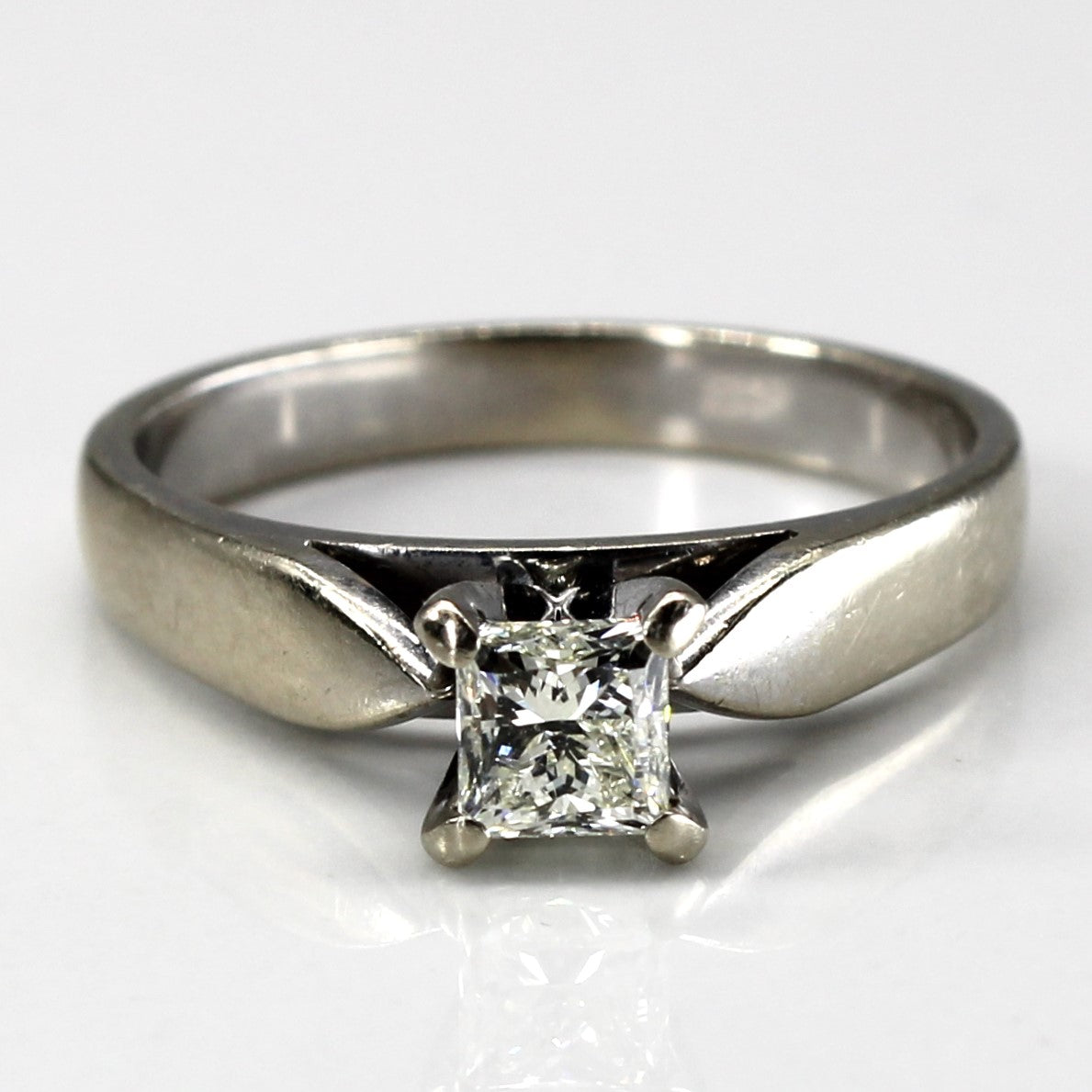 Solitaire Princess Canadian Diamond Engagement Ring | 0.50ct VS2 H/I | SZ 6.75 |