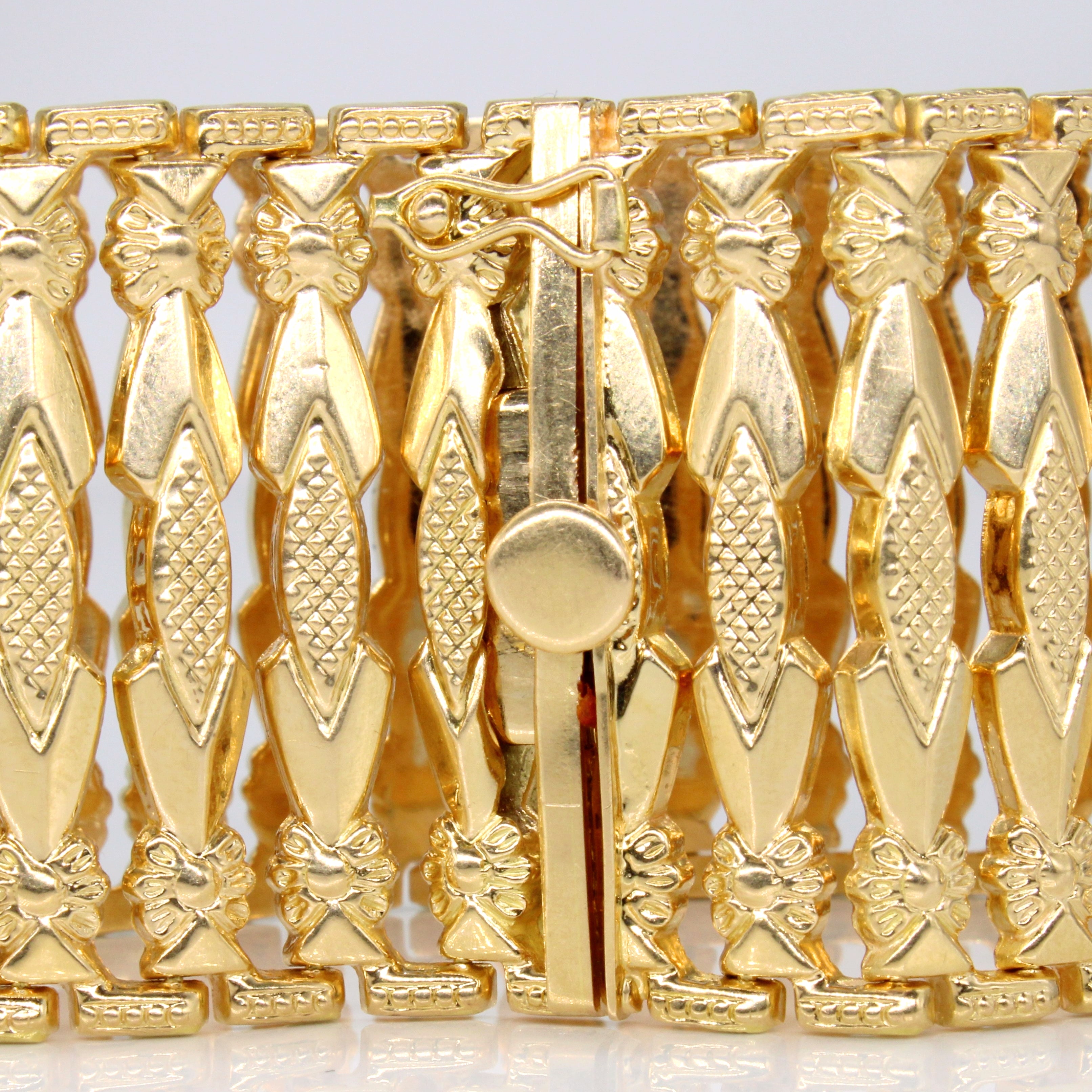 Bracelet vintage italien en or jaune 18 carats | 7,5" |