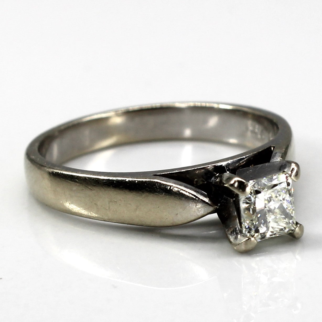 Solitaire Princess Canadian Diamond Engagement Ring | 0.50ct VS2 H/I | SZ 6.75 |