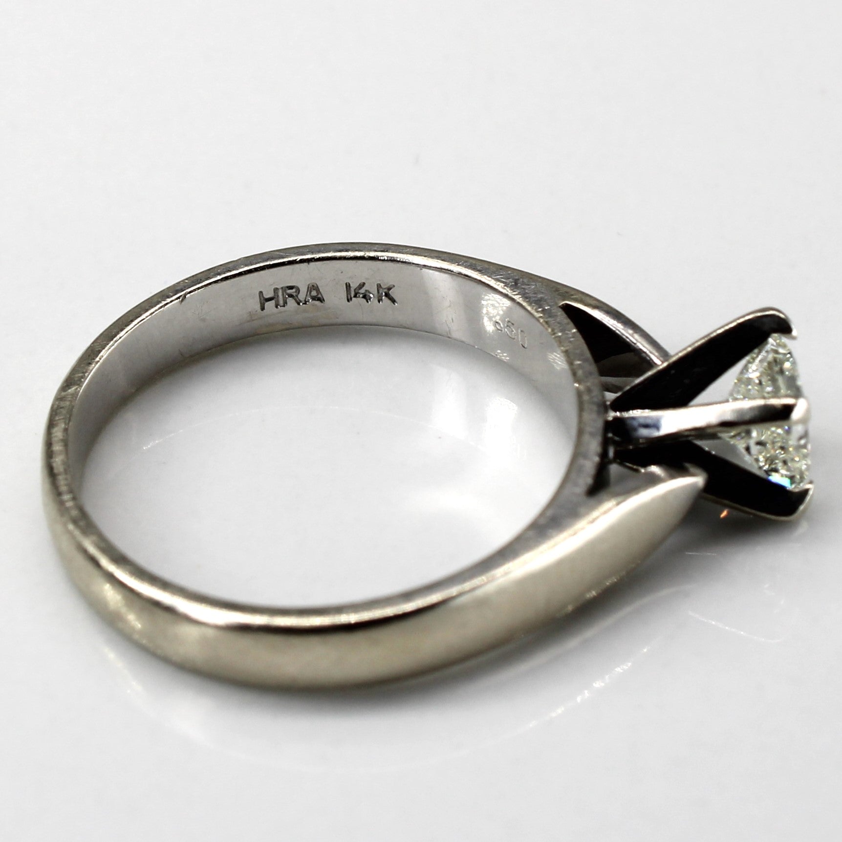 Solitaire Princess Canadian Diamond Engagement Ring | 0.50ct VS2 H/I | SZ 6.75 |