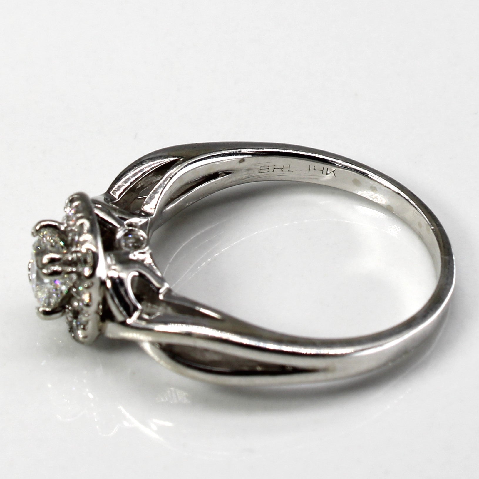Halo Diamond Engagement Ring | 0.78ctw VS1 I | SZ 8.25 |