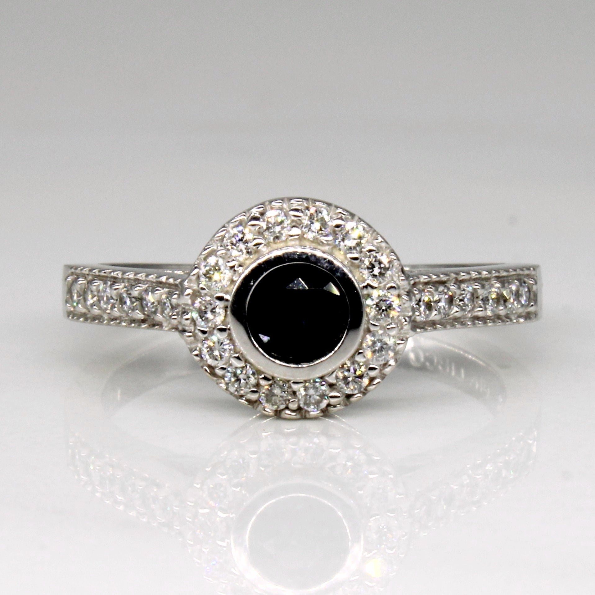 Sapphire & Diamond Halo Set Ring | 0.27ct, 0.20ctw | SZ 6.5 |