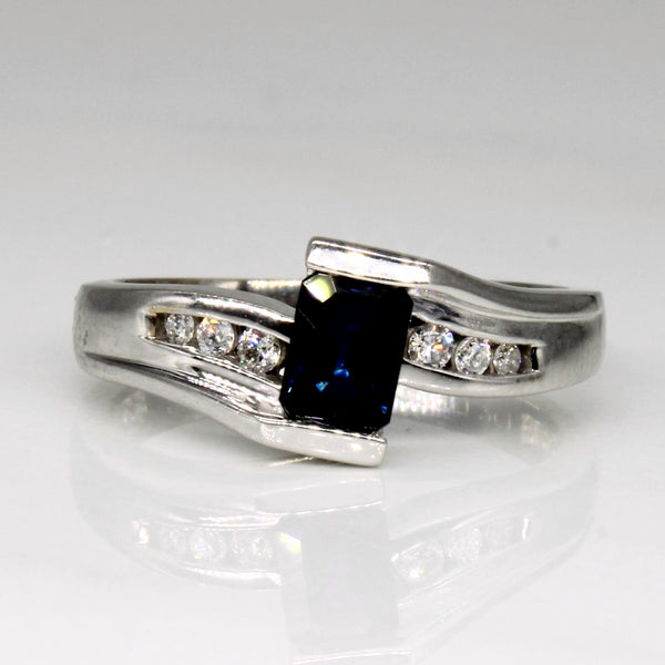 Diamond & Sapphire Bypass Ring | 0.08ctw, 0.07ct | SZ 6.25 |
