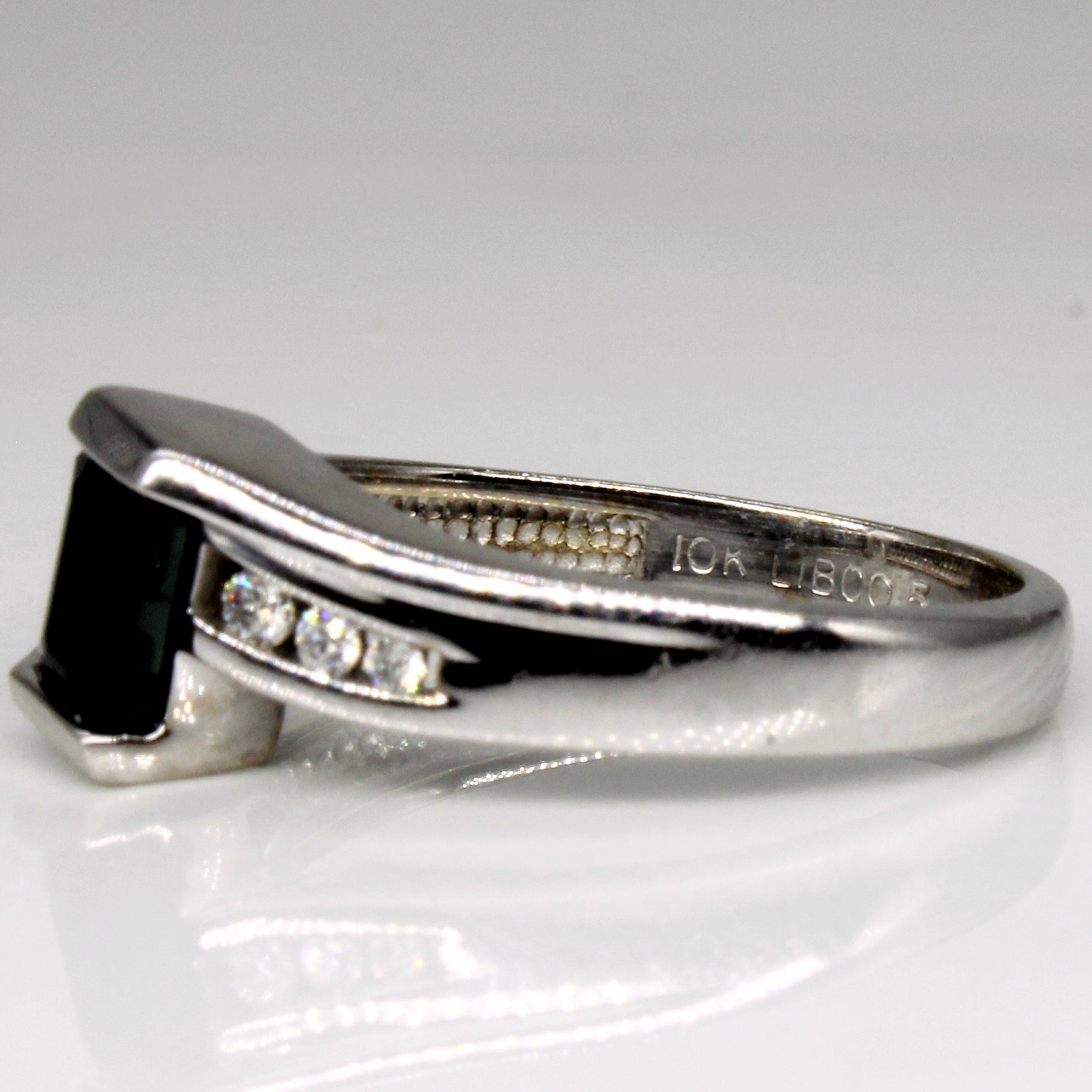 Diamond & Sapphire Bypass Ring | 0.08ctw, 0.07ct | SZ 6.25 |