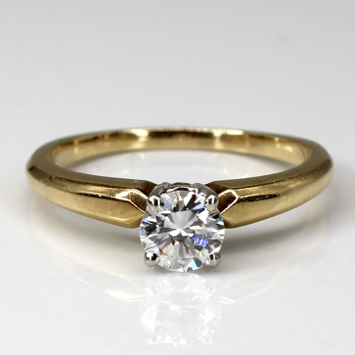 Solitaire Diamond Gold Ring | 0.53ct | SZ 7 |