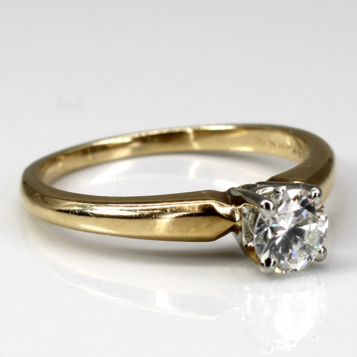 Solitaire Diamond Gold Ring | 0.53ct | SZ 7 |