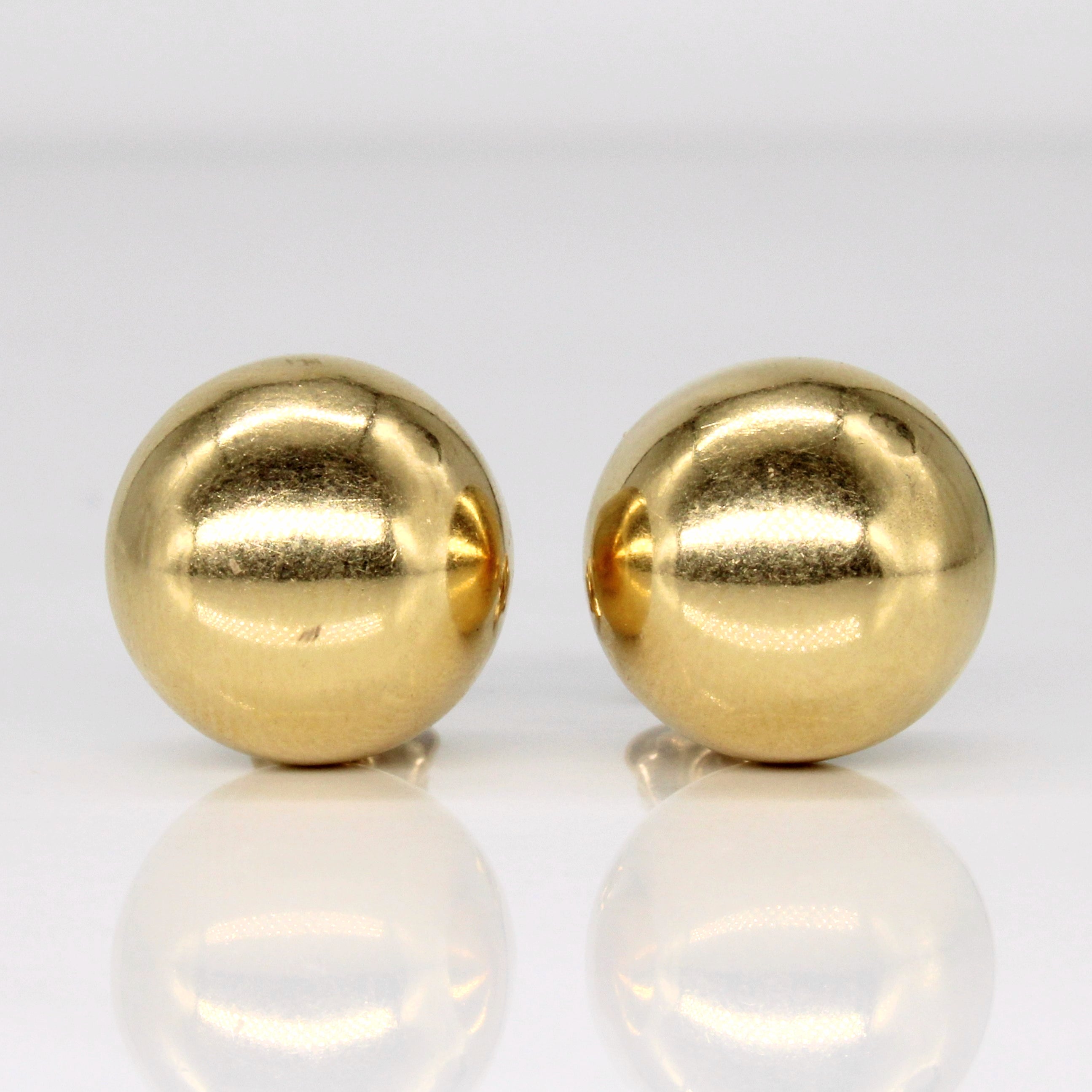20k Yellow Gold Sphere Earrings