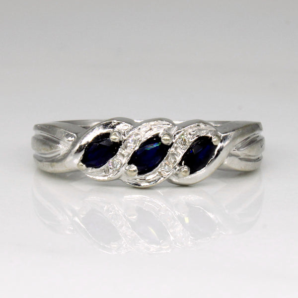 Sapphire & Diamond Ring | 0.18ctw, 0.02ctw | SZ 8 |