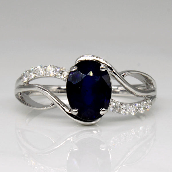 Sapphire & Diamond Waterfall Ring | 1.40ct, 0.15ctw | SZ 6.5 |