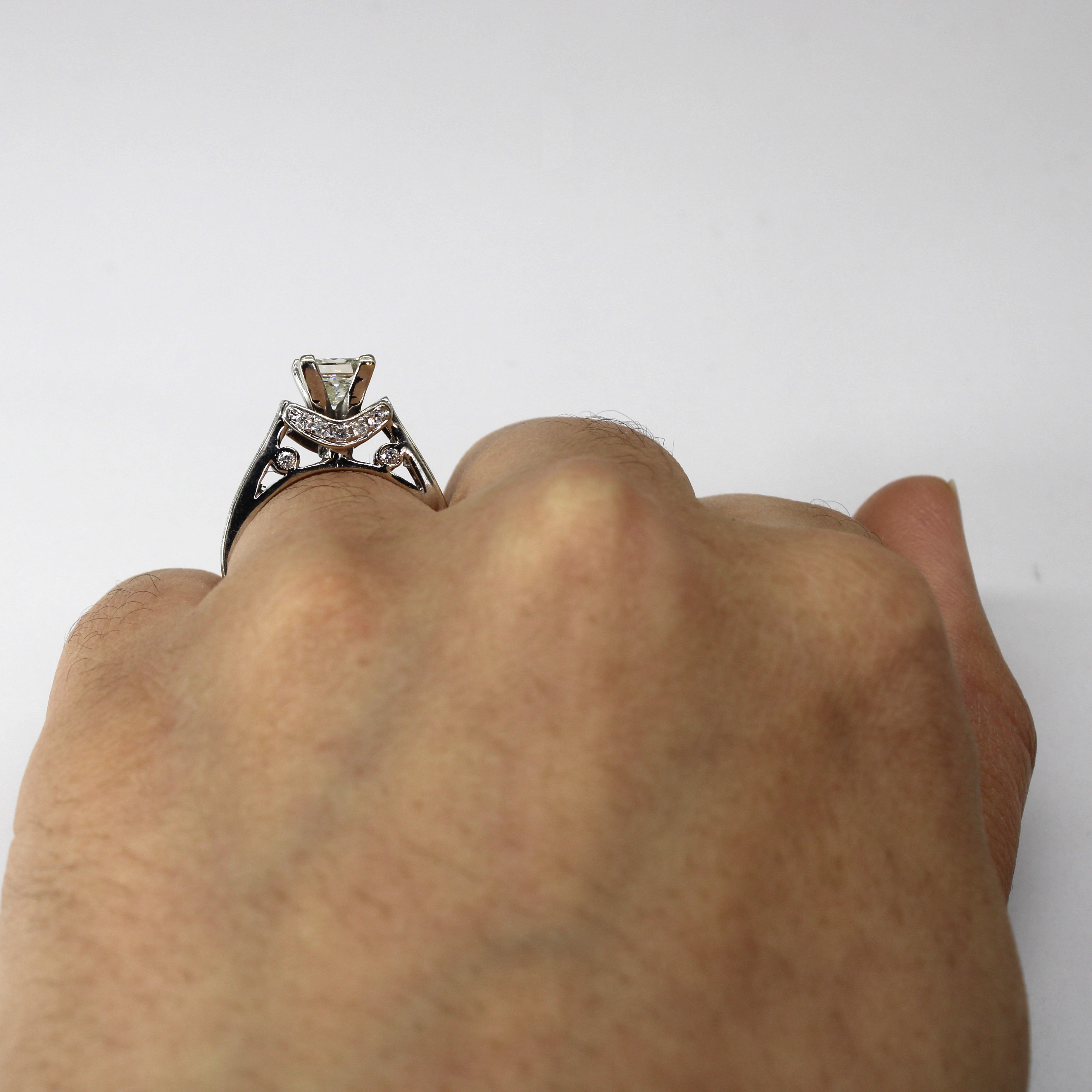 High Set Princess Diamond Engagement Ring | 1.76ctw SI1 K | SZ 5.5 |